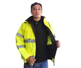 Запятнайте устойчивую высокую куртку безопасности форм работы видимости с отделяемыми рукавами