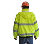 Запятнайте устойчивую высокую куртку безопасности форм работы видимости с отделяемыми рукавами