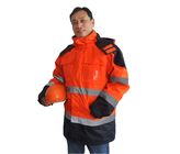 Исполнительная власть 5 в 1 Хи куртке Вис водоустойчивой с клобуком, высокой одеждой безопасности видимости 
