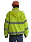 куртки Ворквеар зимы Вис краткости безопасности 300Д Оксфорда Хи с отделяемыми рукавами